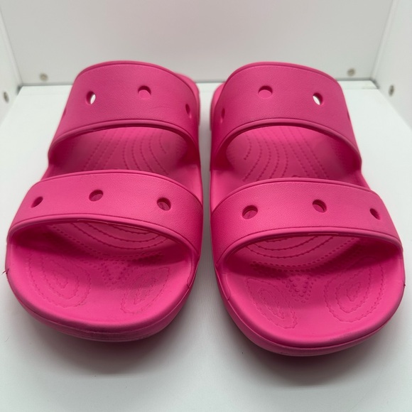 Crocs Pink Classic Slide Sandals Size Women’s 10 / Men’s 8 - Picture 5 of 7